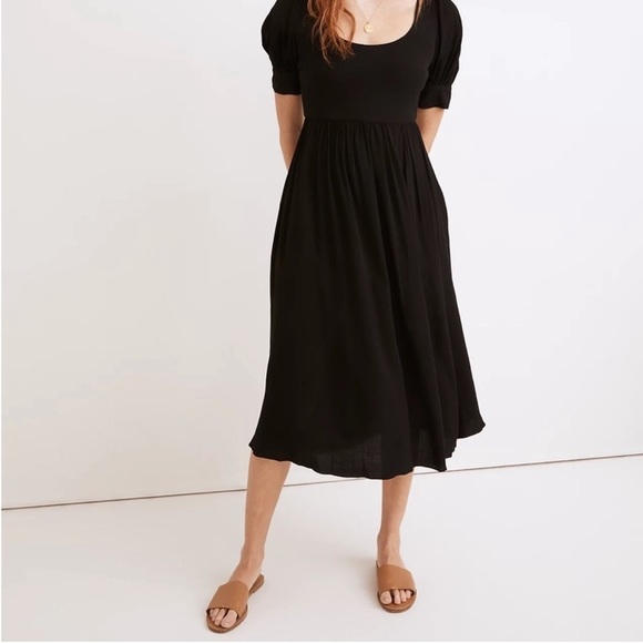 Madewell Dresses & Skirts - Madewell NWT Puff-Sleeve Scoop Midi Dress Nf862